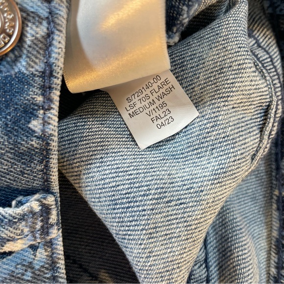 Gap x Love Shack Fancy Women’s ‘70s Flare High Rise Floral Jeans Size 25 - Picture 11 of 16